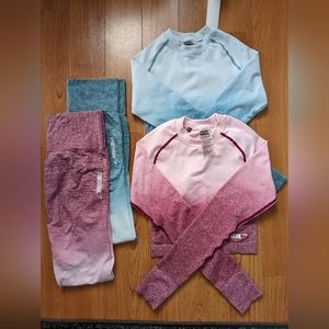 Gymshark Blue Ombre 3-Piece Set Size XS